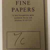 Falkiner Fine Papers, 7c.