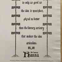 A book is only as good as the idea it nourishes ... / Phil Townsend Hanna
