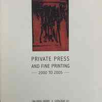 Private press and fine printing 2000 to 2005. Catalogue 261.