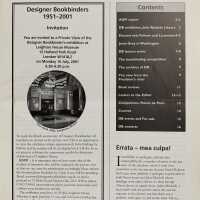 Designer Bookbinders newsletter; No. 115; Summer 2001.