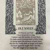 Idle Singer/William Morris