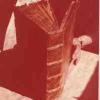 Photo of a partially open book