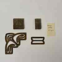Hoole Corner Lotus Flower and Center Semi-Circles Stamp Die Templates and Stamp Dies, Design 2356