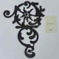 Hoole Sun Like Flower with Ornate Stems Template, Design 1714