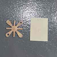 Hoole Square Starburst with Four Lines and Four Drops Template, Design 1313