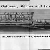 1916 Panoramic Print of a Juengst Collator/Stitcher/Covering machine combination