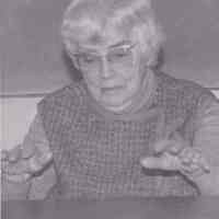 Photo of Stella Patri at a meeting