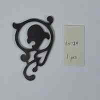 Hoole Flower Bud Circled by Stem with Leaves Template, Design 1579