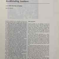 Bookbinding Leathers : 4.2.1 the structure of leather / by Betty M. Haines.