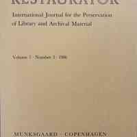 Restaurator. Vol. 7 no. 3 : 1986