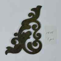 Hoole Corner Leaf Swirls with Trumpet Vine Flower Template, Design 1515