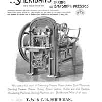 1890 TW & CB Sheridan The Inland Printer Arch Press