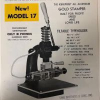 The Kwikprint All Aluminum Gold Stamper ... Model 17.