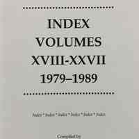 Index [Guild of Book Workers Journal]. Volumes XVIII-XXVII, 1979-1989 / Compiled by Kim Murt. 1311.88