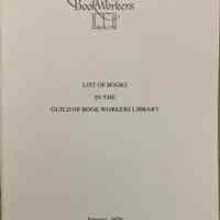 List of Books in the Guild of Book Workers Library.