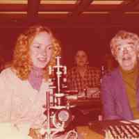 Stella Patri and a woman in a lab