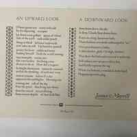 An upward look, a downward look / James Merrill
