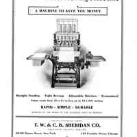 1907 TW & CB Sheridan Martini National Sewing machine