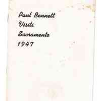 Paul Bennett Visits Sacramento 1947