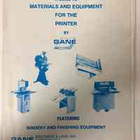 A Guide to Materials and Equipment for the Printer by Gane. Catalog 184.