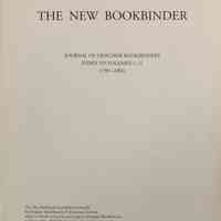 The New Bookbinder. Index to Volumes 1-21 (1981-2001)