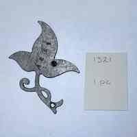 Hoole Bud with Leaves on Sides Template, Design 1321