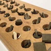 Wood type tray with brass 3mm type letters (set of 144)