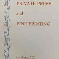 Catalogue 217: Private press and Fine printing