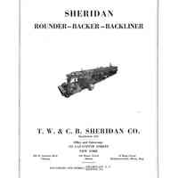 1935 TW & CB Sheridan 4 page brochure Rounder Backer and Backliner equipment