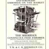1912 TW & CB Sheridan Continuous Feed Embosser