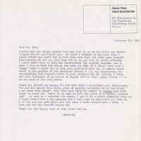 Letter from Patri to Oka about drying boards and paste storage