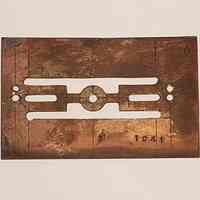 Hoole Circuit Circle Lines Rectangle with Holes Stamp Die Template, Design 1941