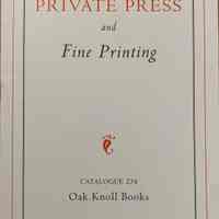 Private press and Fine printing : Catalogue 234.