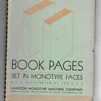 Selected Specimen Book Pages Set in Monotype Faces, vol. 3