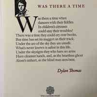 Was there a time / Dylan Thomas