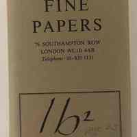 Falkiner Fine Papers, 1b2