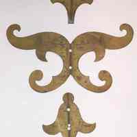 Hoole Three-Part Template With Leaf, "Handlebar" Curl, and Bud Template; Design 1266
