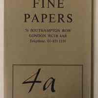 Falkiner Fine Papers, 4a