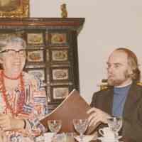 Photo of Stella Patri sitting with a man