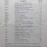 Parts Price List for Model HP-A9215B Thermolyne Hot Plate.