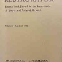 Restaurator. Vol. 7 no.1 : 1986