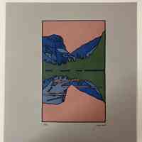 Print of a lake at sunset