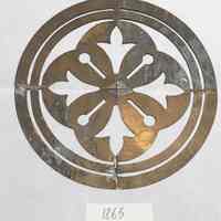 Hoole Circle Enclosing A Sheild With Four Buds Template, Design 1265