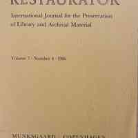 Restaurator. Vol. 7 no.4 : 1986