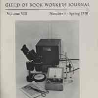 Guild of Book Workers Journal. Spring 1970; v.8 no.3.