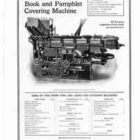 1908 TW & CB Sheridan Horizontal Covering Machine & Juengst collator/stitcher combo