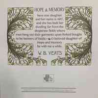 Hope & memory ... / W.B. Yeats