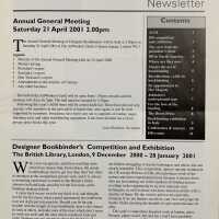 Designer Bookbinders newsletter; No. 114; Spring 2001.