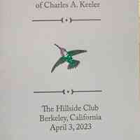 An Evening in Appreciation of Charles A. Keeler
