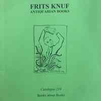 Frits Knuf Antiquarian Books : Catalogue 210 : Books about Books.